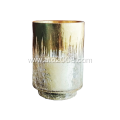 ATO Hurricane Glass With Foil Gold Home Decoration